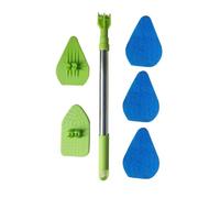 Bathroom Scrubber,Scrub Brushes for Cleaning - Extendable 2 in 1 Tile Scrubber with Adjustable Head, Detachable Clean Brush Sponge for Baseboard Bathroom Bathtub Floor Wall