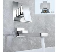 Bathroom Separate Basin Faucet Gold/Black/Chrome Hot and Cold Water Mixer Tap Double Hole Single Handle Brass Bathtub Faucet(Chrome 2)