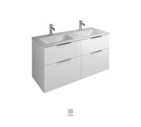 Bathroom Set Burgbad Eqio Double washbasin, 4-drawer unit 1220x615mm Customisable Lacquered SEYY122-PN648