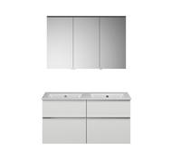 Bathroom Set Burgbad Eqio Double washbasin, 4-drawer unit, 3-door bathroom cabinet 1220mm Customisable SHCR122-PN258