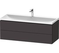 Bathroom Set Duravit 1-hole washbasin, 2 drawers 1200mm Graphite Super Mat LC6953O80800000