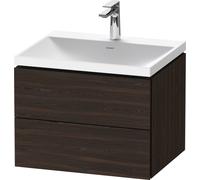Bathroom Set Duravit 1-hole washbasin, 2 drawers 600mm Brushed Walnut LC6950O69690000