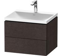 Bathroom Set Duravit 1-hole washbasin, 2 drawers 600mm Dark Oak brushed LC6950O72720000