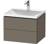 Bathroom Set Duravit 1-hole washbasin, 2 drawers 600mm Grey Flannel Satin LC6950O90900000