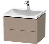 Bathroom Set Duravit 1-hole washbasin, 2 drawers 600mm Linen Matt LC6950O75750000