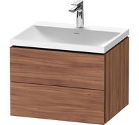 Bathroom Set Duravit 1-hole washbasin, 2 drawers 600mm Natural Walnut LC6950O79790000
