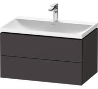 Bathroom Set Duravit 1-hole washbasin, 2 drawers 800mm Graphite Super Mat LC6951O80800000