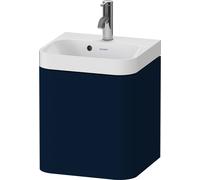 Bathroom Set Duravit Happy D.2 Plus 1-hole washbasin, c-shaped cabinet, right-hand hinge 400mm Satin Night Blue HP4344O98980000