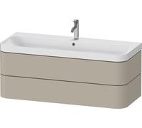 Bathroom Set Duravit Happy D.2 Plus 1-hole washbasin, c-shaped unit with 2 drawers 1175mm Taupe Satin Matt HP4349O60600000