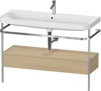 Bathroom Set Duravit Happy D.2 Plus 1-hole washbasin, Metal console, 1 drawer 1175mm Mediterranean Oak HP4844O71710000