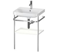 Bathroom Set Duravit Happy D.2 Plus 1-hole washbasin, Metal console, 1 shelf 575mm Super Mat White HP4835O8484