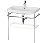 Bathroom Set Duravit Happy D.2 Plus 1-hole washbasin, Metal console, 1 shelf 775mm Super Mat White HP4837O8484