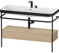 Bathroom Set Duravit Happy D.2 Plus 2-hole washbasin, c-bonded metal console, 1 drawer 1175mm Mediterranean Oak HP4744E71710000