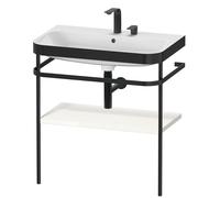 Bathroom Set Duravit Happy D.2 Plus 2-hole washbasin, c-bonded metal console, 1 shelf 775mm White high gloss HP4737E2222