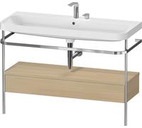 Bathroom Set Duravit Happy D.2 Plus 2-hole washbasin, Metal console, 1 drawer 1175mm Mediterranean Oak HP4844E71710000