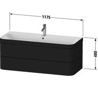 Bathroom Set Duravit Happy D.2 Plus 2 holes 1175mm Brushed Walnut