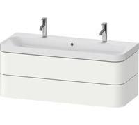 Bathroom Set Duravit Happy D.2 Plus Double washbasin, c-shaped unit with 2 drawers 1175mm Satin White HP4379O36360000