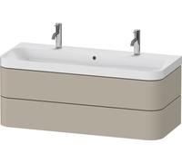 Bathroom Set Duravit Happy D.2 Plus Double washbasin, c-shaped unit with 2 drawers 1175mm Taupe Satin Matt HP4379O60600000
