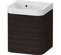 Bathroom Set Duravit Happy D.2 Plus Hand-washing basin, c-shaped cabinet, right-hand hinge 400mm Brushed Walnut HP4344N69690000