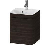 Bathroom Set Duravit Happy D.2 Plus Wash-hand basin c-bonded 1 hole, left-hand hinged 400mm Brushed Walnut HP4633O69690000
