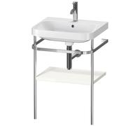 Bathroom Set Duravit Happy D.2 Plus Washbasin 1 hole, Metal console 1 shelf 575mm White high gloss HP4835O2222