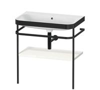 Bathroom Set Duravit Happy D.2 Plus Washbasin, c-bonded metal console, 1 shelf 775mm White high gloss HP4737N2222