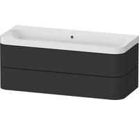 Bathroom Set Duravit Happy D.2 Plus Washbasin, c-shaped unit with 2 drawers 1175mm Graphite Super Mat HP4349N80800000