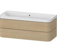 Bathroom Set Duravit Happy D.2 Plus Washbasin, c-shaped unit with 2 drawers 1175mm Mediterranean Oak HP4349N71710000