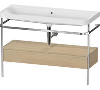 Bathroom Set Duravit Happy D.2 Plus Washbasin, Metal console, 1 drawer 1175mm Mediterranean Oak HP4844N71710000