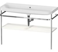 Bathroom Set Duravit Happy D.2 Plus Washbasin, Metal console 1 shelf 1175mm White high gloss HP4839N22220000