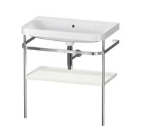 Bathroom Set Duravit Happy D.2 Plus Washbasin, Metal console 1 shelf 775mm Nordic white Satin Matt HP4837N3939