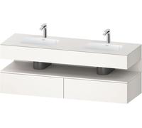 Bathroom Set Duravit Qatego 2 washbasins, 2 drawers, 1 illuminated niche 1600mm White Super Matt QA4797084840010