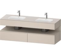 Bathroom Set Duravit Qatego 2 washbasins, 2 drawers, 1 niche 1600mm Taupe Super Matt/Taupe Matt QA4797083910000