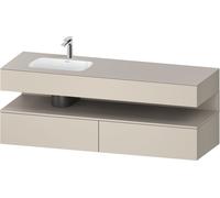Bathroom Set Duravit Qatego Left-hand washbasin 1 hole, 2 drawers, 1 niche 1600mm Taupe Matt/Taupe Super Matt QA4795091830000