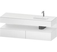 Bathroom Set Duravit Qatego Right washbasin 1 hole, 2 drawers, 1 illuminated niche 1600mm White Matt QA4796018180010