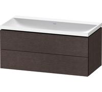 Bathroom Set Duravit Washbasin, 2 drawers 1000mm Dark Oak brushed LC6952N72720000