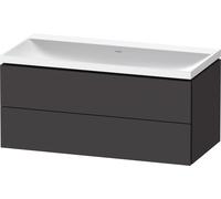 Bathroom Set Duravit Washbasin, 2 drawers 1000mm Graphite Super Mat LC6952N80800000