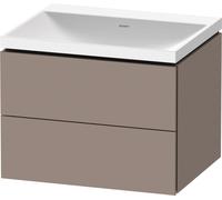Bathroom Set Duravit Washbasin, 2 drawers 600mm Basalt Matt LC6950N43430000