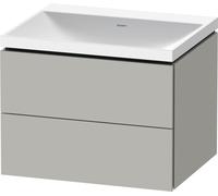 Bathroom Set Duravit Washbasin, 2 drawers 600mm Concrete Grey Matt LC6950N07070000