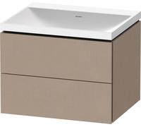 Bathroom Set Duravit Washbasin, 2 drawers 600mm Linen Matt LC6950N75750000