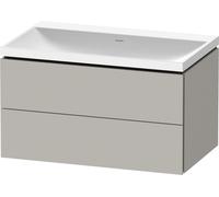 Bathroom Set Duravit Washbasin, 2 drawers 800mm Concrete Grey Matt LC6951N07070000