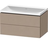 Bathroom Set Duravit Washbasin, 2 drawers 800mm Linen Matt LC6951N75750000