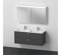 Duravit Xbase - Mbel-Set mit Spiegelschrank 2000x1300x490mm graphit matt