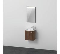 Bathroom Set Duravit XBase Washbasin with vanity unit and mirror, Left version 400mm Natural Oak