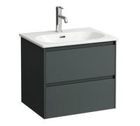 Bathroom Set Laufen LUA 2 drawer cabinet and sink, 1 hole 600x527x455mm Traffic grey