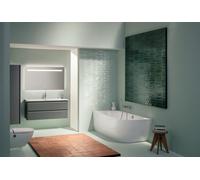 Bathroom Set Laufen PALACE Washbasin, vanity unit, 2 drawers, 1 hole, black handles 1200x545mm Traffic Grey