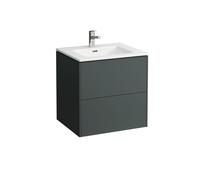 Bathroom Set Laufen PRO S Washbasin, vanity unit Base, 2 drawers, 1 hole 600x610mm Traffic Grey