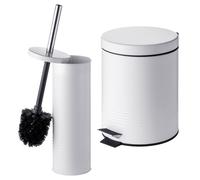 Relaxdays Bathroom set: waste bin & toilet brush