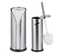Relaxdays Bathroom set: toilet roll holder & brush