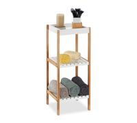 Bathroom shelf Bamboo Storage Rack 3-Tier Organizer Lightweight Natural Compact